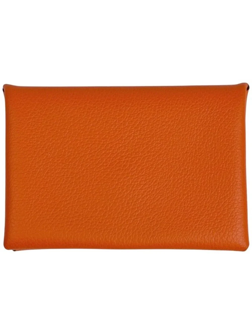 Hermes Calvi Card Case Vo Garibaldi Orange